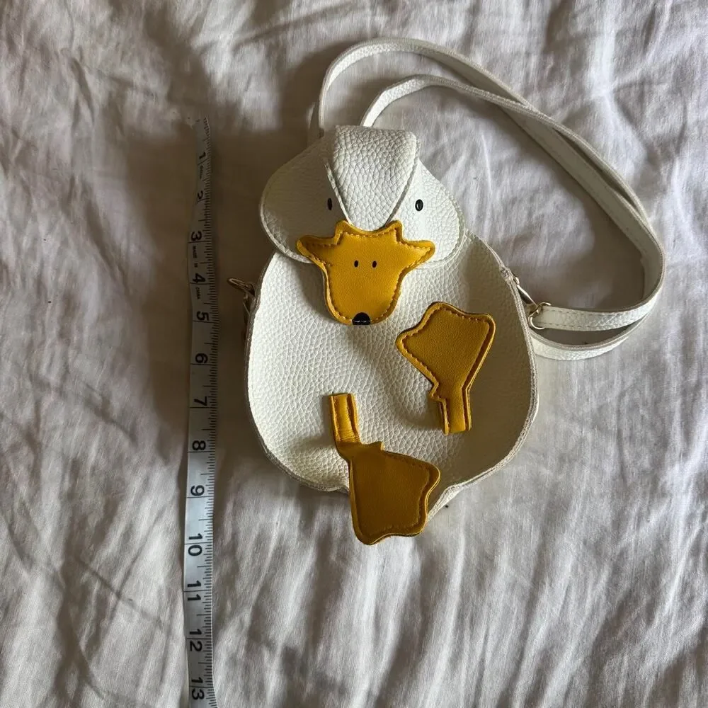 Quirky Vegan Leather Goose or Duck Shoulder Cross Body Bag